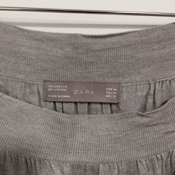 Zara Boatneck Top, Grey, Women's M - Picture 3 of 4